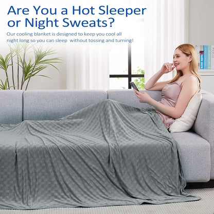 ChillEase | Cooling Blanket for Hot Sleepers with Arc-Chill Technology | Soft & Breathable for Year-Round Comfort