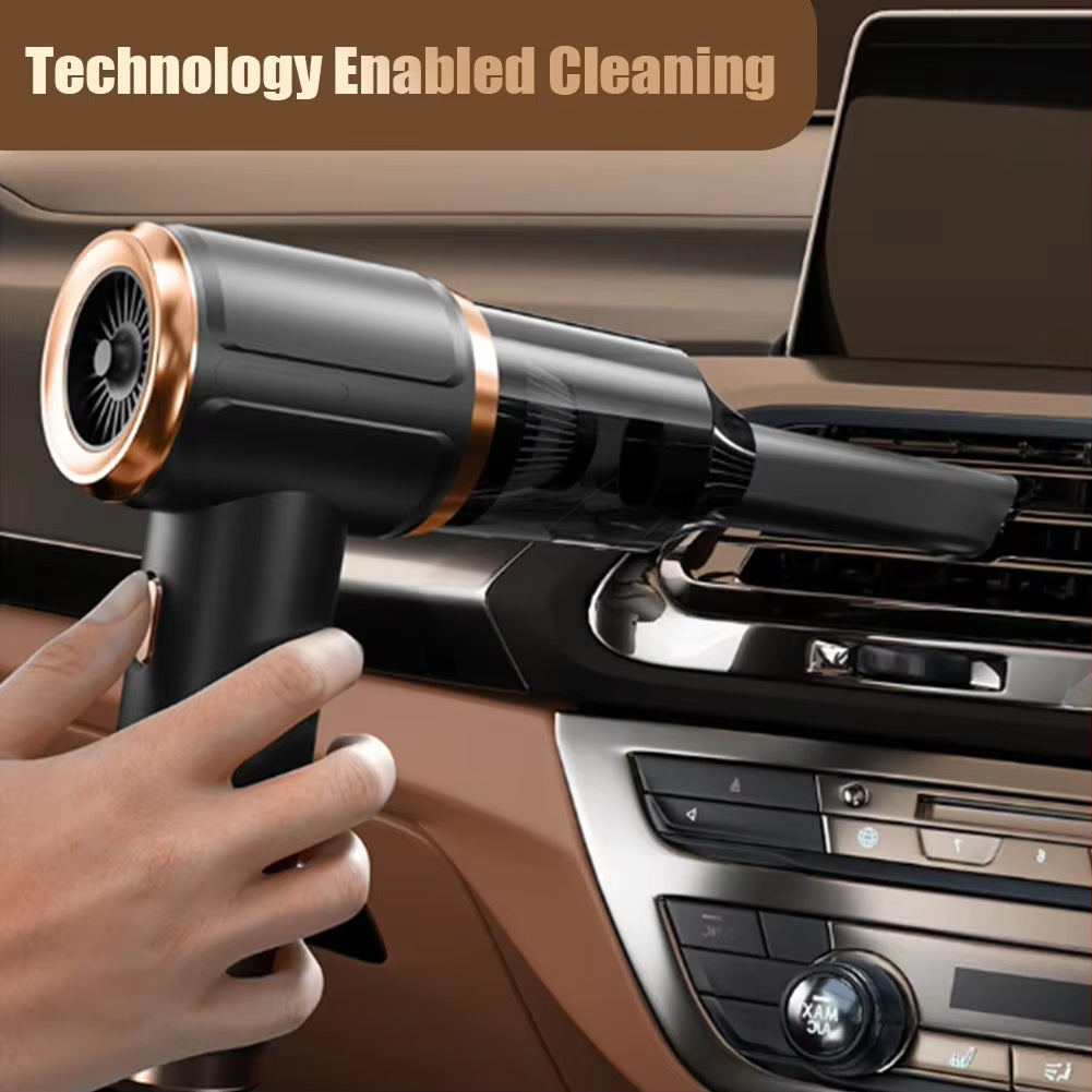 Handheld Cordless Auto Vacuum – 45000Pa High-Power Suction for Cars, Upholstery & Pet Hair | 5-in-1 Wet/Dry Cleaner