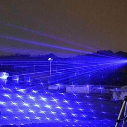High-Power Blue Laser Pointer 450nm Adjustable Focus Aluminum Flashlight for Outdoor & Camping 16400 ft Range Rechargeable Tactical Light