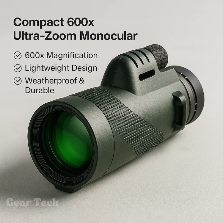 Pocket-Sized Monocular Telescope with 600x Magnification for Wildlife Watching, Sports & Travel | Multi-Coated HD Optics for Nature Observat
