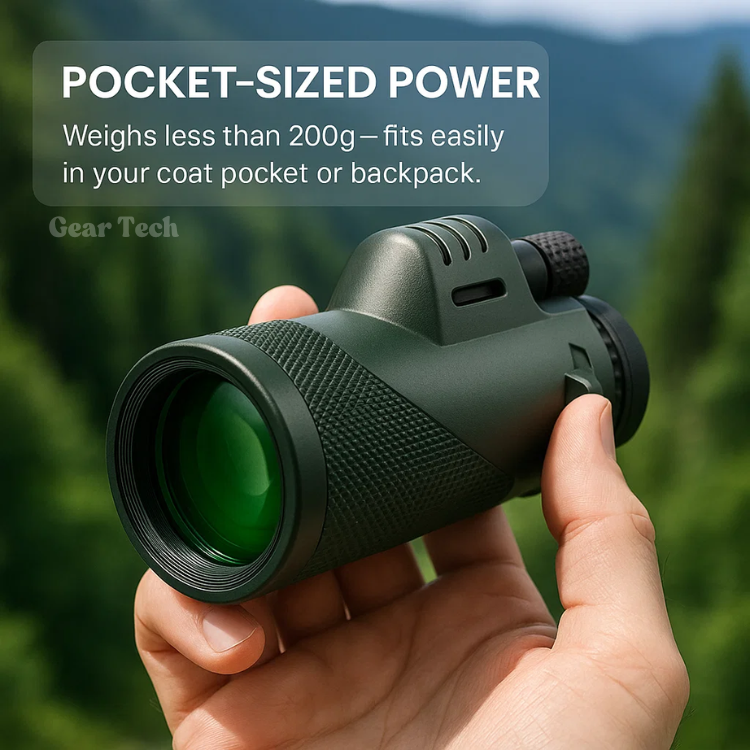 Pocket-Sized Monocular Telescope with 600x Magnification for Wildlife Watching, Sports & Travel | Multi-Coated HD Optics for Nature Observat