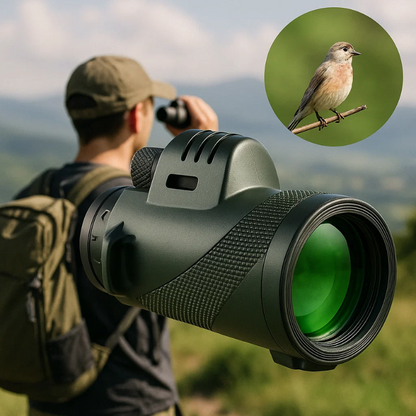 Pocket-Size 600× Magnification Monocular Telescope — Multi-Coated HD Optics for Wildlife Observation, Stadium Events & Nature Trails