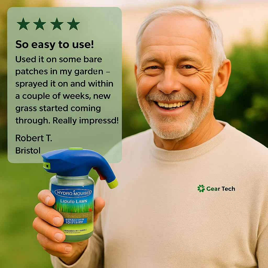 Hose-End Grass Seed Sprayer for Bare Spots & Dog Patches | Covers 100 sq ft | Lawn Repair Kit with Moisture-Locking Formula