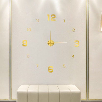 Large Decorative Wall Clock Oversized Metal Acrylic Silent Quartz Living Room Bedroom Office Modern Minimalist Statement Piece