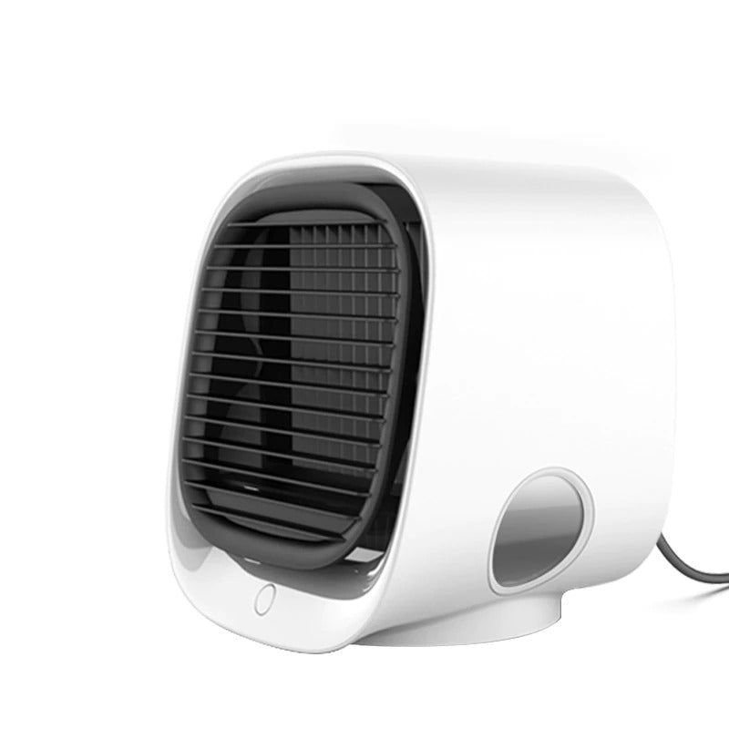 USB Personal Space Cooler Evaporative Air Fan with 3 Speed Settings & LED Night Light for Car, Desk, Bedroom
