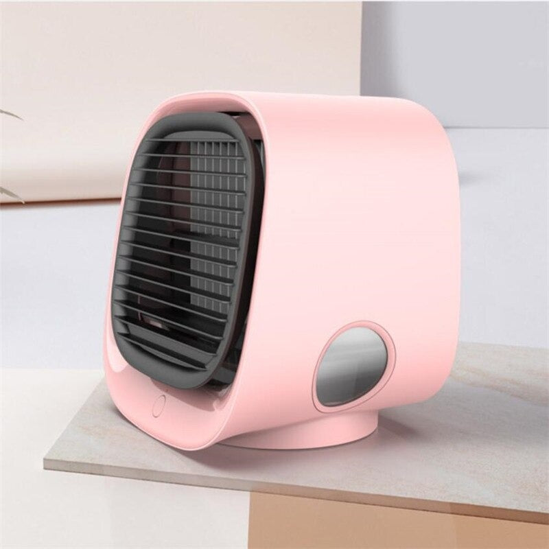 USB Personal Space Cooler Evaporative Air Fan with 3 Speed Settings & LED Night Light for Car, Desk, Bedroom