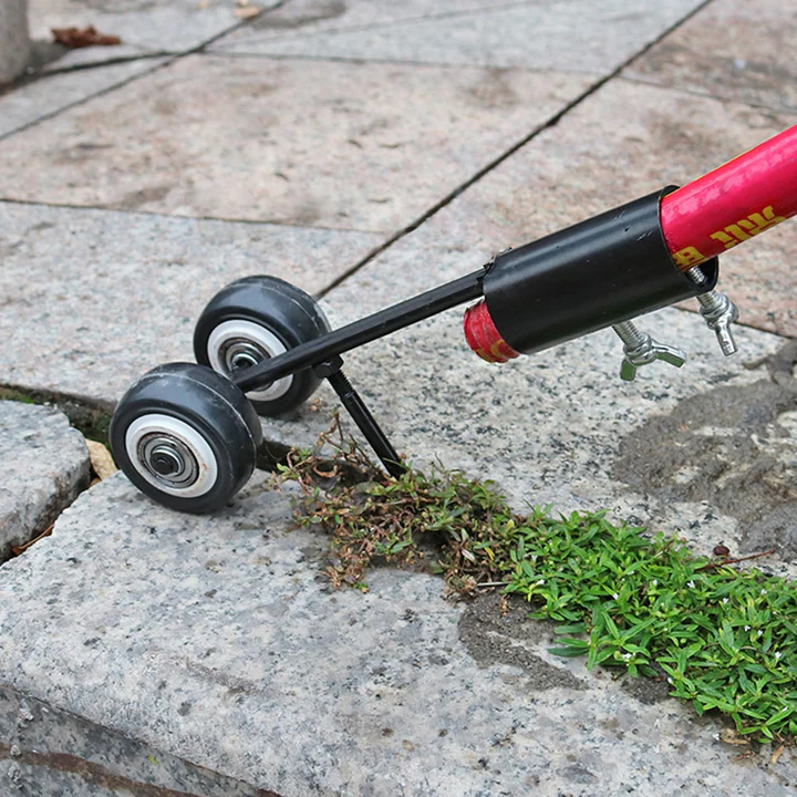 Dual-Hook Crack Weeder Tool for Paving & Driveways – Detachable Metal Weeding Head for Patio Gaps & Lawn Edges