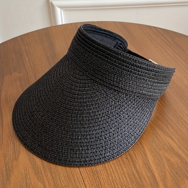 Women's Sun Visor Hat with Collapsible Wide Brim for Beach, Travel, Pool Days & Summer Outings | UV Protection Headwear for Vacation, Outdoo