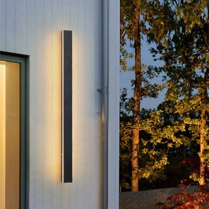 Linear LED Outdoor Sconce 79 Inch Waterproof Metal Wall Light for Patio Garden Facade Pathway Modern Exterior Minimalist Architecture Fixtur