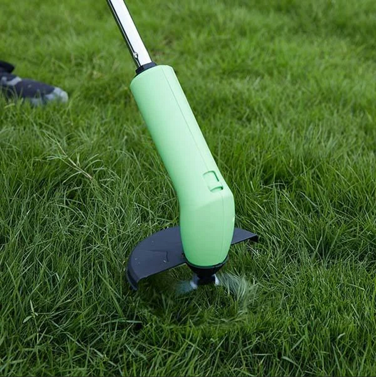 Battery-Powered Handheld Lawn Edger with Adjustable Extension Pole for Trimming Grass Around Trees Fences Flower Beds Garden Borders