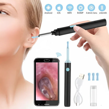 Earwax Removal Endoscope HD Camera Silicone Tips Type-C