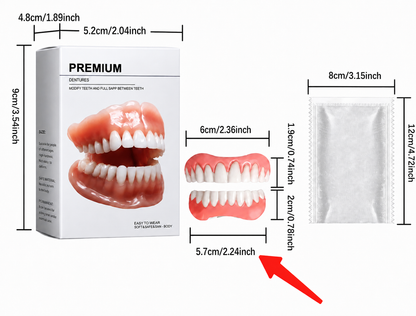 Boil-And-Bite Medical-Grade Denture Set (Upper & Lower)