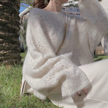 Open-Knit Pullover Sweater for Women – Lightweight Layering Top with Casual Style – Soft Comfort Knit – Versatile Fashion Piece