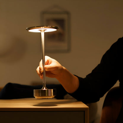Rechargeable Touch Table Lamp Portable Cordless Dimmable LED Light for Bedside Nightstand Restaurant Dining Indoor Outdoor Patio