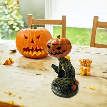 Phantom Pumpkin Grimm Decoration - Handmade resin halloween decor