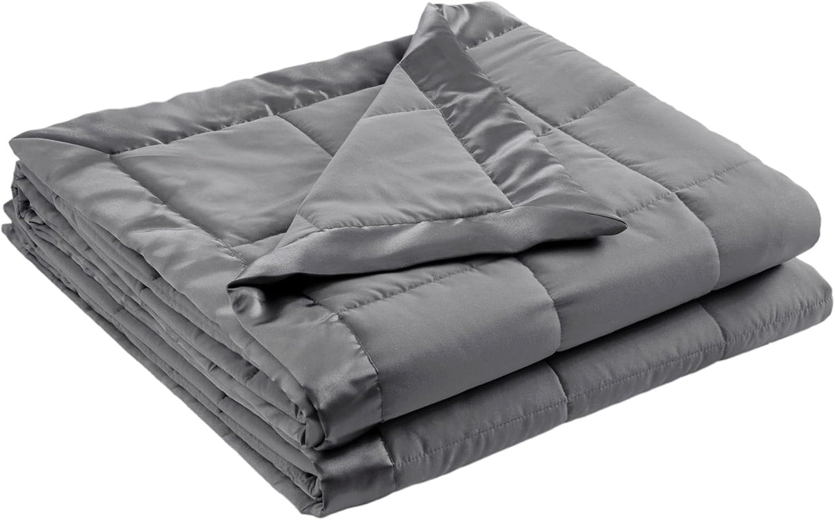 Windom Collection | Down Alternative Blanket with Moisture-Wicking Treatment | Lightweight & Soft Bed Cover for All Seasons, Satin Trim