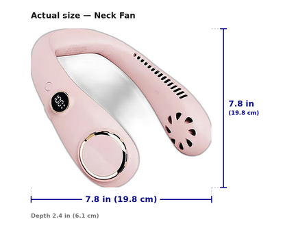 Portable Neck Fan for Women and Men, Rechargeable Bladeless Neck Fan, Hands Free Personal Cooling Fan