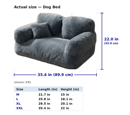 Dog Beds for Small Dogs and Cats, Plush Pet Sofa Bed with Washable Cover, Cat Bed Couch with Anti Slip Base