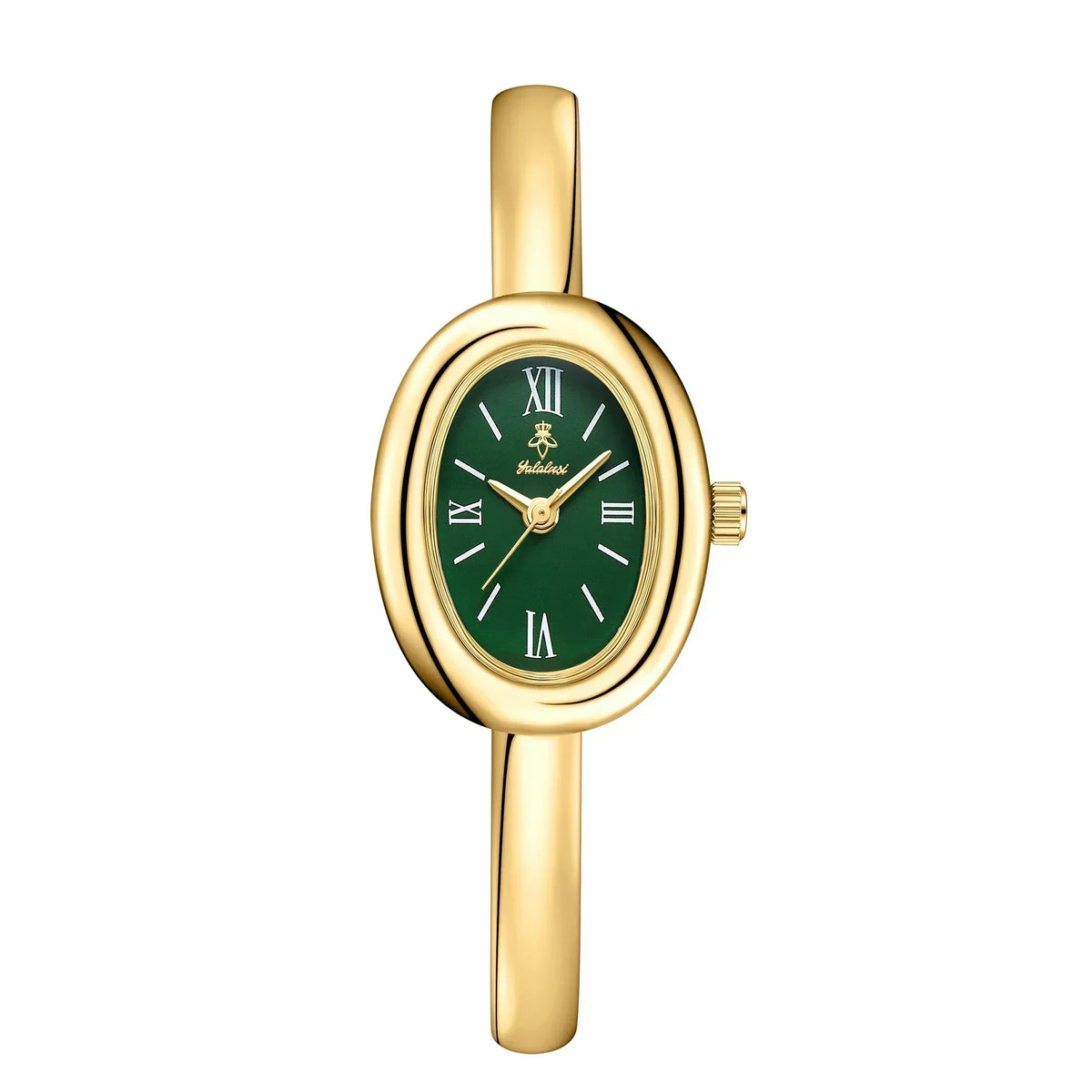 Women's Oval Dial Bangle Watch Stainless Steel Bracelet Timepiece for Everyday Dressy Casual Office Events Travel Gifts Analog Quartz Moveme
