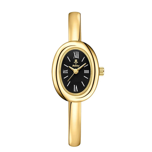 Women's Oval Dial Bangle Watch Stainless Steel Bracelet Timepiece for Everyday Dressy Casual Office Events Travel Gifts Analog Quartz Moveme