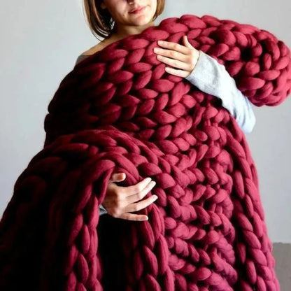 Super Bulky Arm Knitting Yarn 35 oz Merino-Style Wool for Throw Blankets, Cushions & Home Décor Crafts