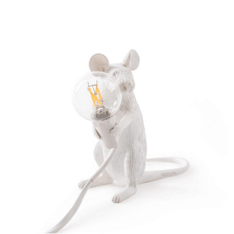 Whimsical Mouse Desk Lamp with LED Light – Resin Novelty Accent for Tables, Shelves & Nightstands