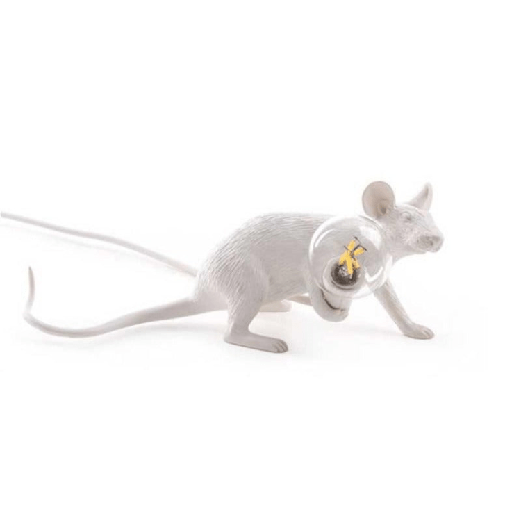 Whimsical Mouse Desk Lamp with LED Light – Resin Novelty Accent for Tables, Shelves & Nightstands