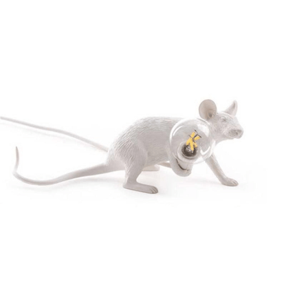 Whimsical Mouse Desk Lamp with LED Light – Resin Novelty Accent for Tables, Shelves & Nightstands