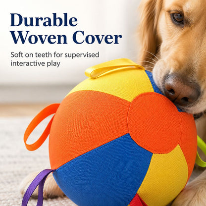 Ortekor Inflatable Dog Play Ball for Backyard & Indoor Play - Oversized Chase and Tug Toy to Burn Energy and Ease Boredom