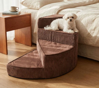 Dog Bed Steps, Foam Dog Stairs for Bed and Couch, Non Slip Dog Steps for Small Dogs, Pet Stairs with Washable Cover