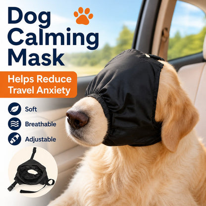 Ortekor Dog Calming Mask for Car Rides, Grooming & Vet Visits - Adjustable Visual Comfort Hood