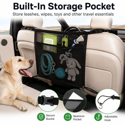 Ortekor Dog Car Barrier Mesh for Road Trips - Keep Pets in the Back Seat & Help Reduce Driver Distractions