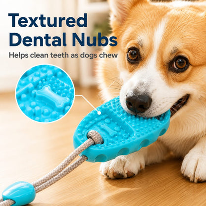 Ortekor Suction Cup Dog Chew & Tug Toy for Indoor Play - Helps Redirect Shoe Chewing & Burn Boredom