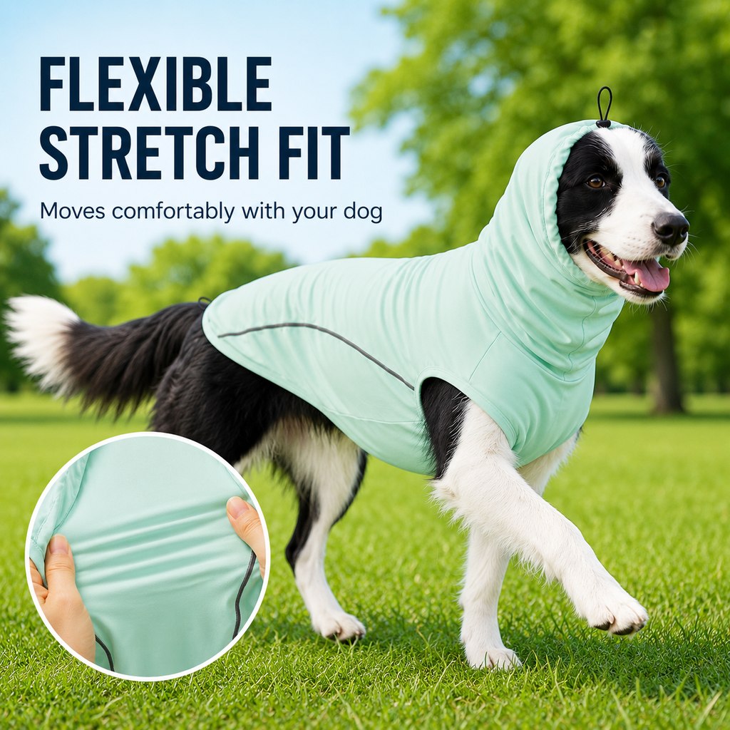 Ortekor Dog Cooling Sun Protection Shirt for Summer Walks - Lightweight Full-Coverage Outdoor Wear