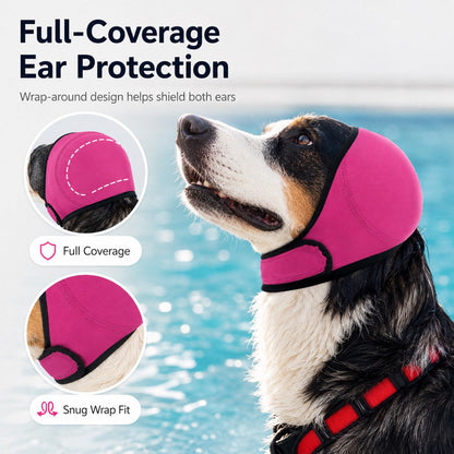 Ortekor Dog Ear Cover for Swimming, Bath Time & Loud Noise Comfort - Soft Calming Ear Muff to Help Keep Water & Debris Out