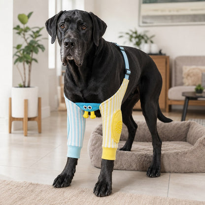 Ortekor Padded Dog Elbow Protector Sleeves for Hard Floors - Dual Front-Leg Coverage for Pressure & Rubbing