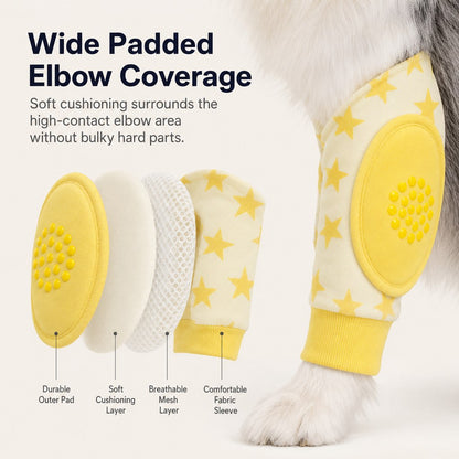 Ortekor Padded Dog Elbow Protector Sleeves for Hard Floors - Dual Front-Leg Coverage for Pressure & Rubbing