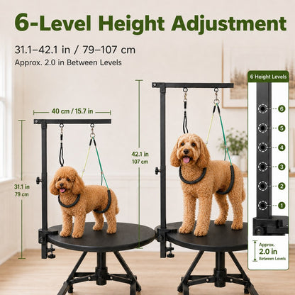 Ortekor Adjustable Dog Grooming Arm Kit for At-Home Grooming - Steadier Brushing, Trimming & Nail Care