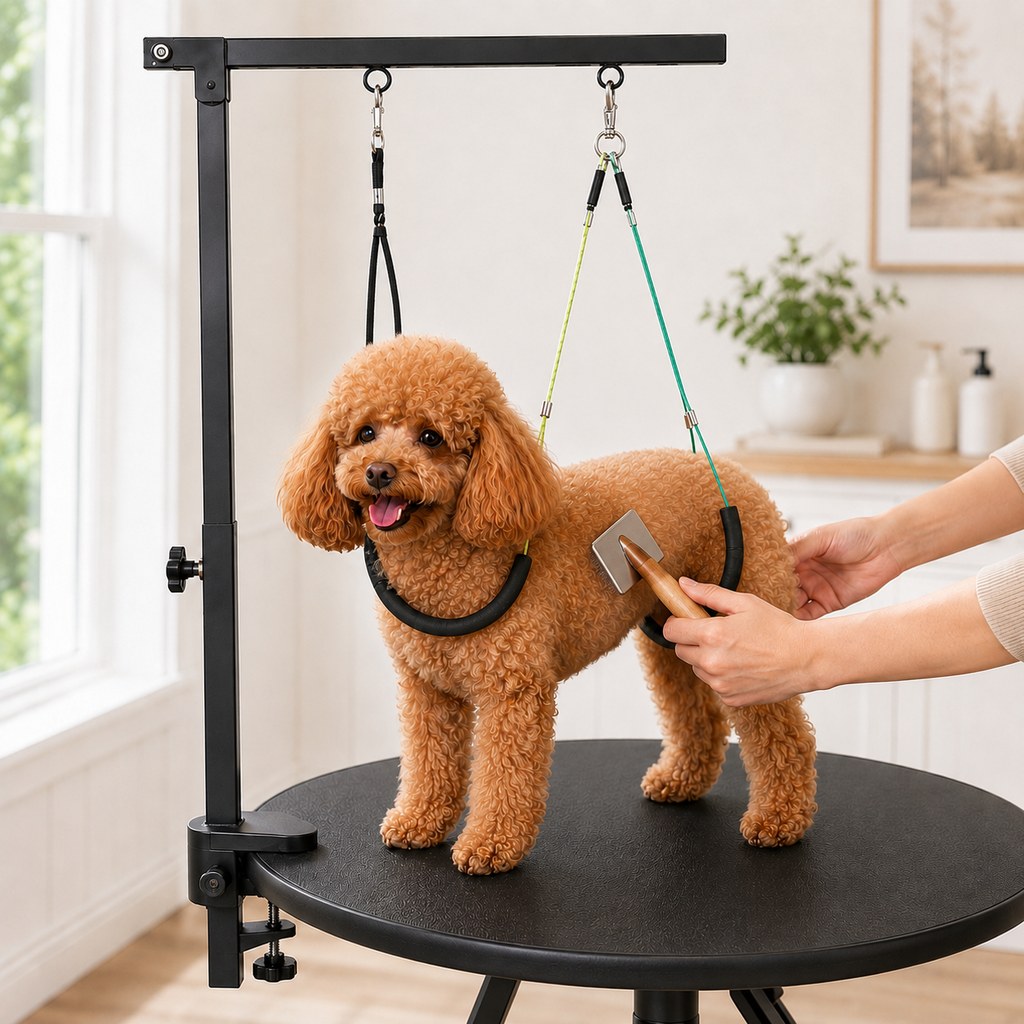 Ortekor Adjustable Dog Grooming Arm Kit for At-Home Grooming - Steadier Brushing, Trimming & Nail Care