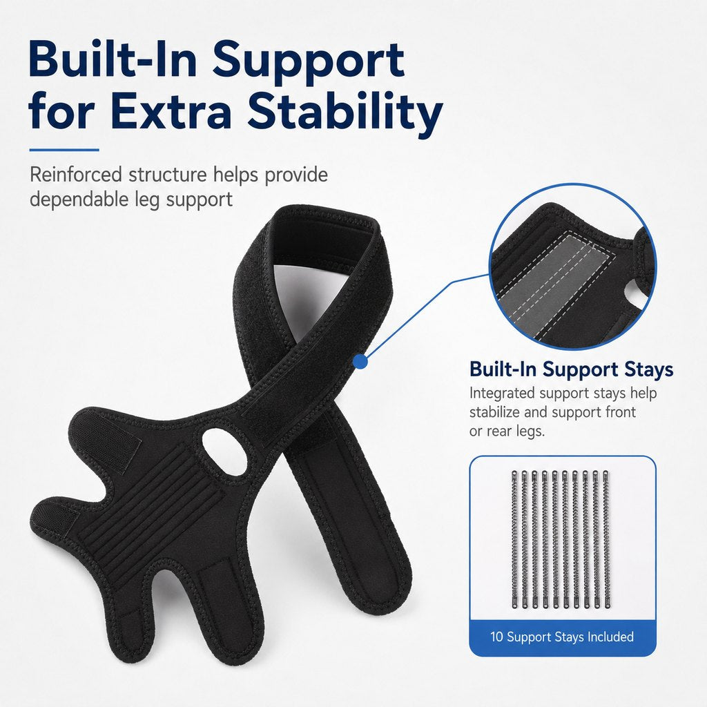 Ortekor Adjustable Dog Joint Support Brace for Daily Walks & Senior Leg Stability