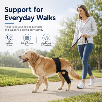 Ortekor Adjustable Dog Joint Support Brace for Daily Walks & Senior Leg Stability