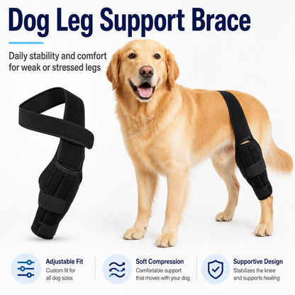 Ortekor Adjustable Dog Leg Support Brace for Daily Walks - Support for Weak Front or Hind Legs