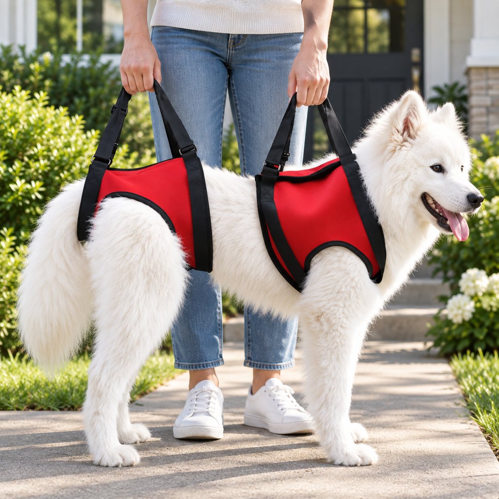 Ortekor Dog Mobility Lift Harness for Senior & Limited-Mobility Dogs - Front, Rear & Full Support for Stairs, Cars & Daily Walking
