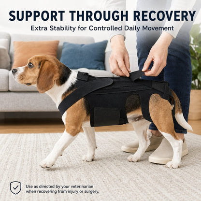 Ortekor Dog Back Support Brace for Senior & Recovering Dogs - Full-Body Mobility Vest for Walking Stability