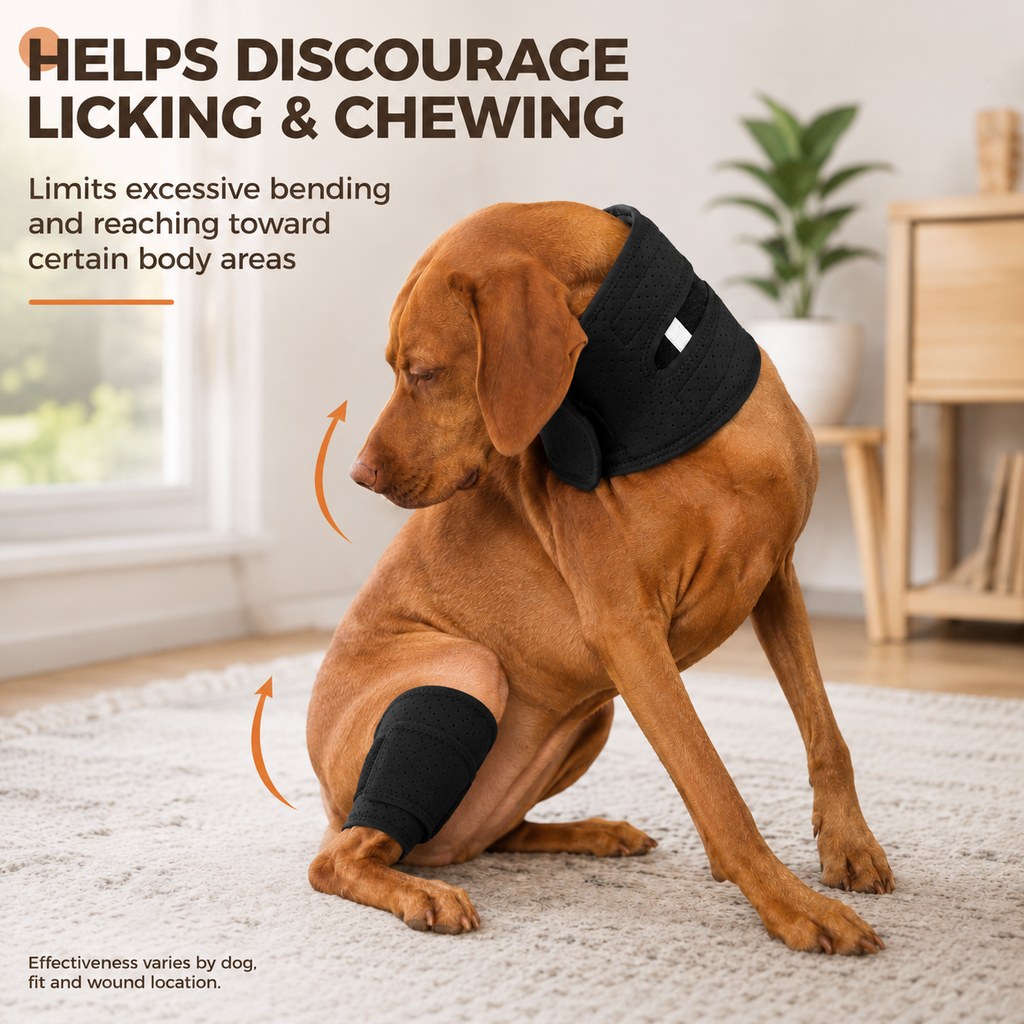 Ortekor Adjustable Dog Neck Support Brace for At-Home Rest - Breathable Structured Wrap for Added Stability