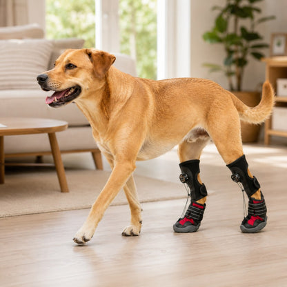 Ortekor Adjustable Tension-Dial Dog Paw-Lift Support Boots – For Indoor Floors & Outdoor Walks, Paw Dragging & Scuffing Support