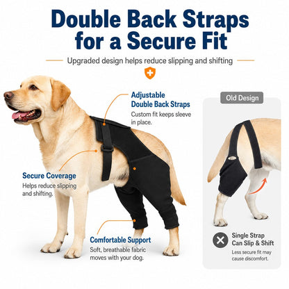 Ortekor Dog Rear Leg Recovery Sleeve for Post-Surgery Care & Licking Protection
