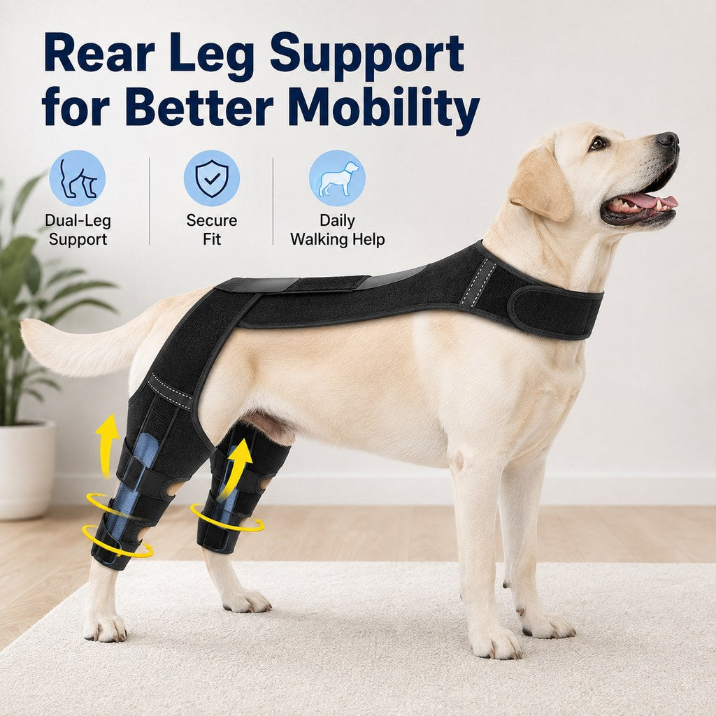 Ortekor Dog Rear Leg Support Harness for Senior Dogs - Dual Hind Leg Mobility Aid for Walking & Standing