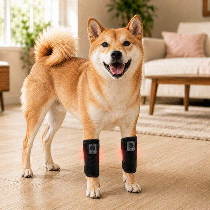 Ortekor Rechargeable Red Light Therapy Dog Knee Wrap for Senior Dogs - At-Home Leg Comfort Support for Post-Walk Stiffness & Mobility Care