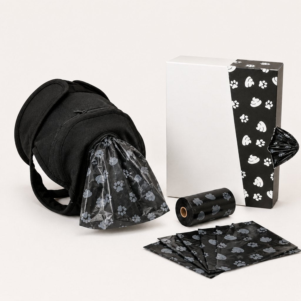 Ortekor Dog Waste Catcher Pants with 50 Bags for Daily Walks - Less Bending, Easier Poop Cleanup